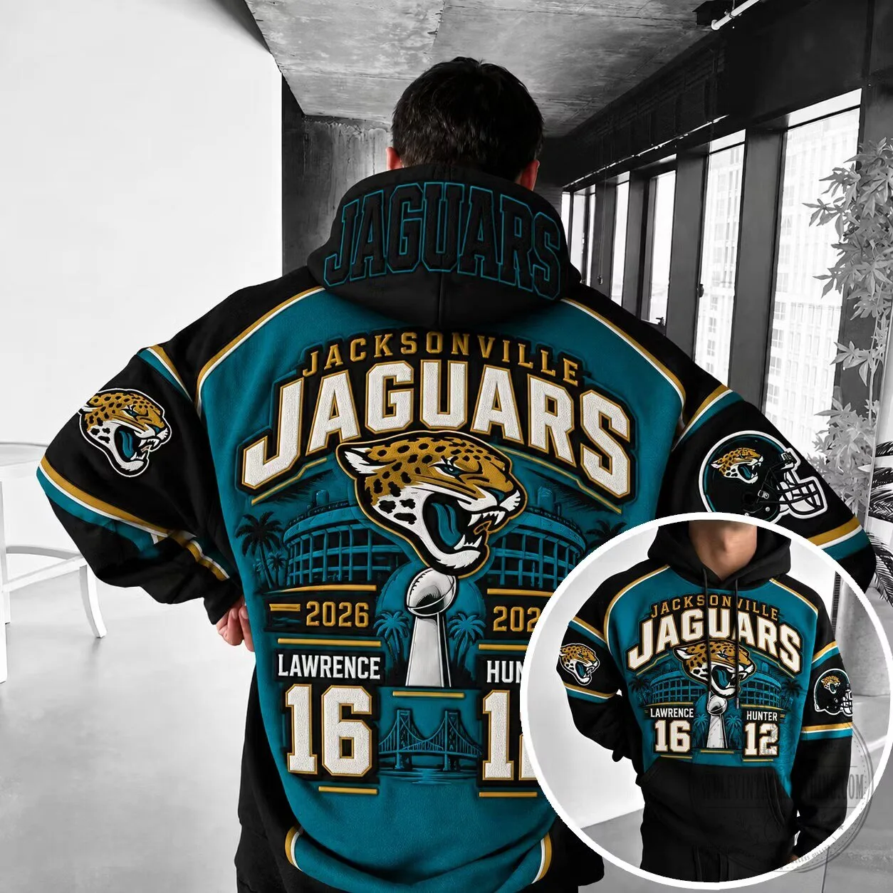 Jacksonville Jaguars Super Bowl Champions 2026 Commemorative Hoodie 2 Jacksonville Jaguars Super Bowl Champions 2026 Commemorative Hoodie