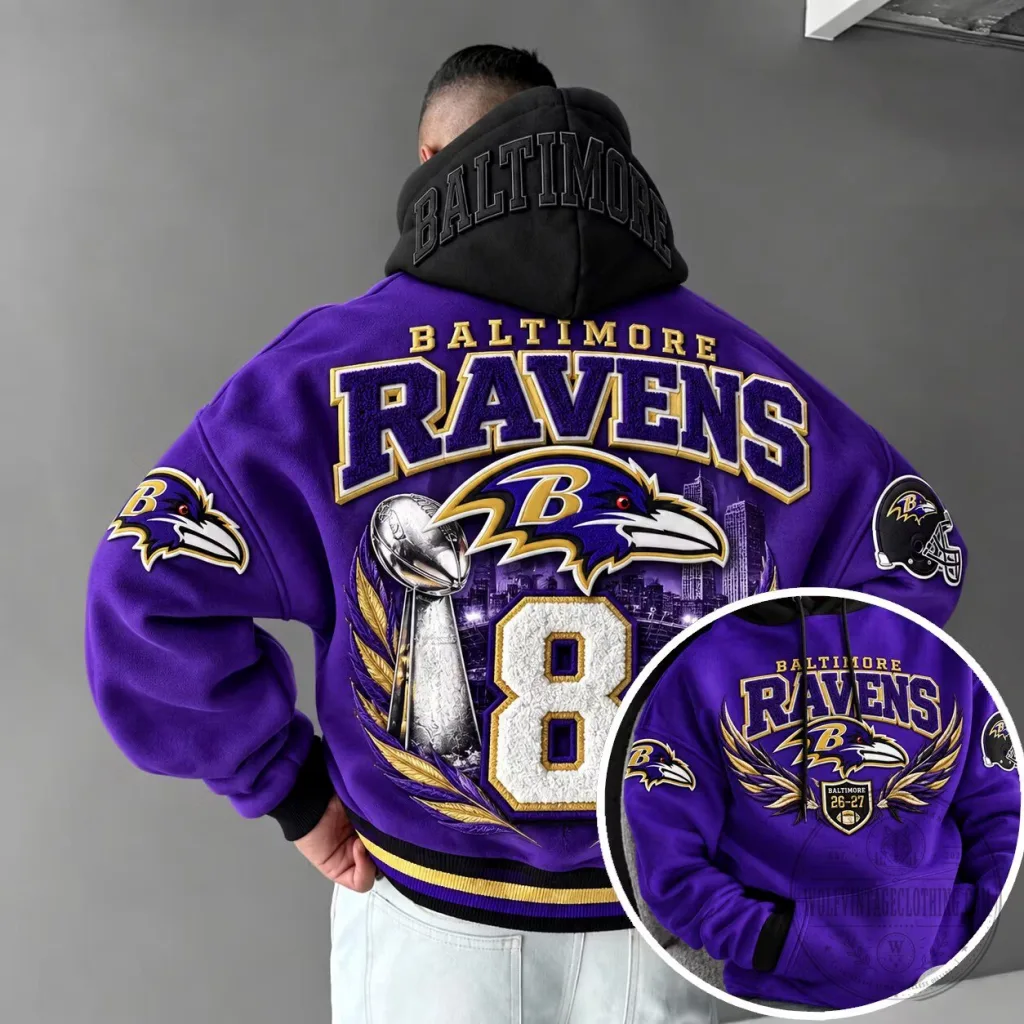 Baltimore Ravens Super Bowl Champions Purple Football Hoodie Baltimore Ravens Super Bowl Champions Purple Football Hoodie