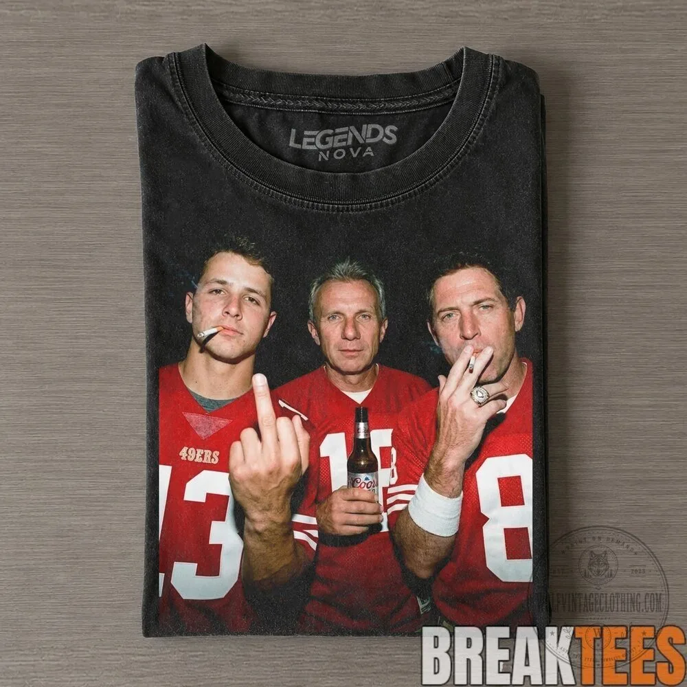 San Francisco 49ers Brock Purdy Joe Montana Steve Young Middle Finger T-Shirt 5 San Francisco 49ers Brock Purdy Joe Montana Steve Young Middle Finger T-Shirt