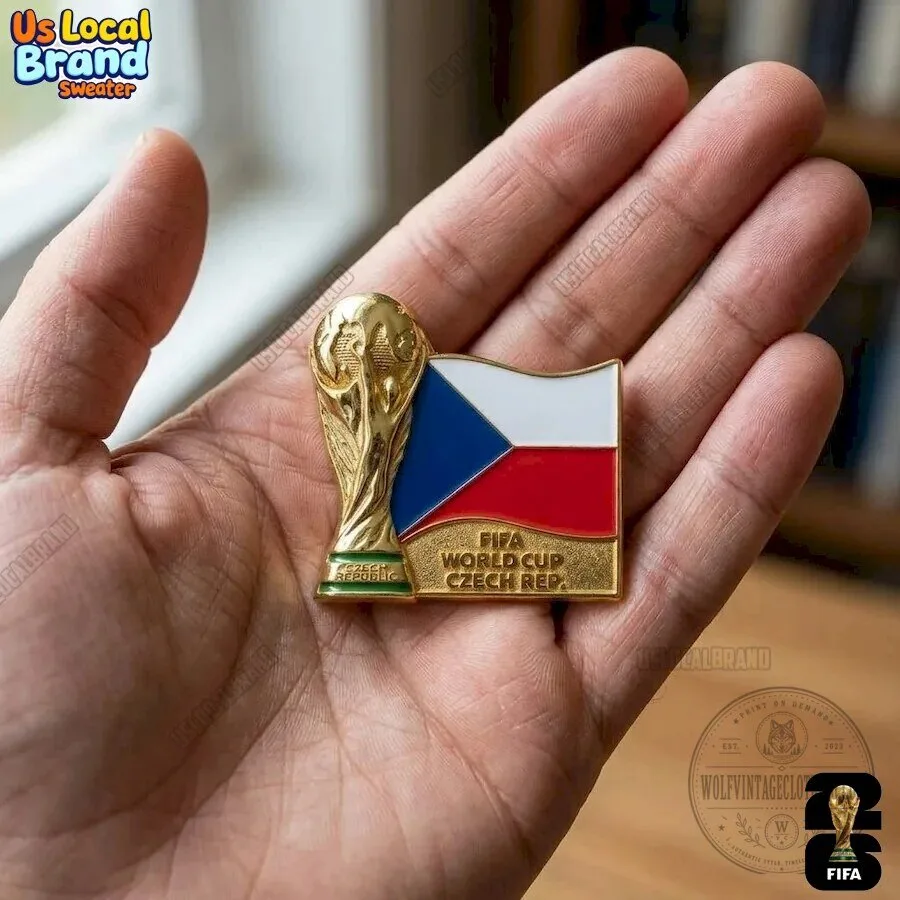 Czech Republic FIFA World Cup 2026 Gold Plated Enamel Pin 5 Czech Republic FIFA World Cup 2026 Gold Plated Enamel Pin