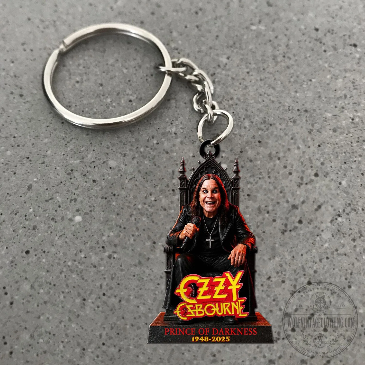 Ozzy Osbourne Prince of Darkness Rock Music Fan Keychain 1 Ozzy Osbourne Prince of Darkness Rock Music Fan Keychain
