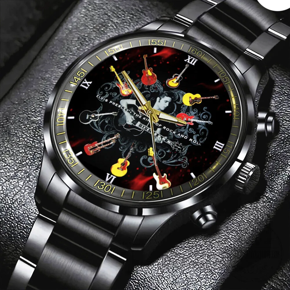 Elvis Presley The King of Rock and Roll Guitars Stainless Steel Watch 2 Elvis Presley The King of Rock and Roll Guitars Stainless Steel Watch