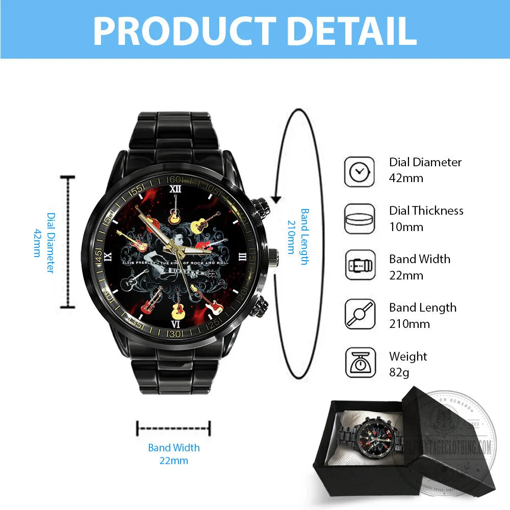 Elvis Presley The King of Rock and Roll Guitars Stainless Steel Watch 11 Elvis Presley The King of Rock and Roll Guitars Stainless Steel Watch