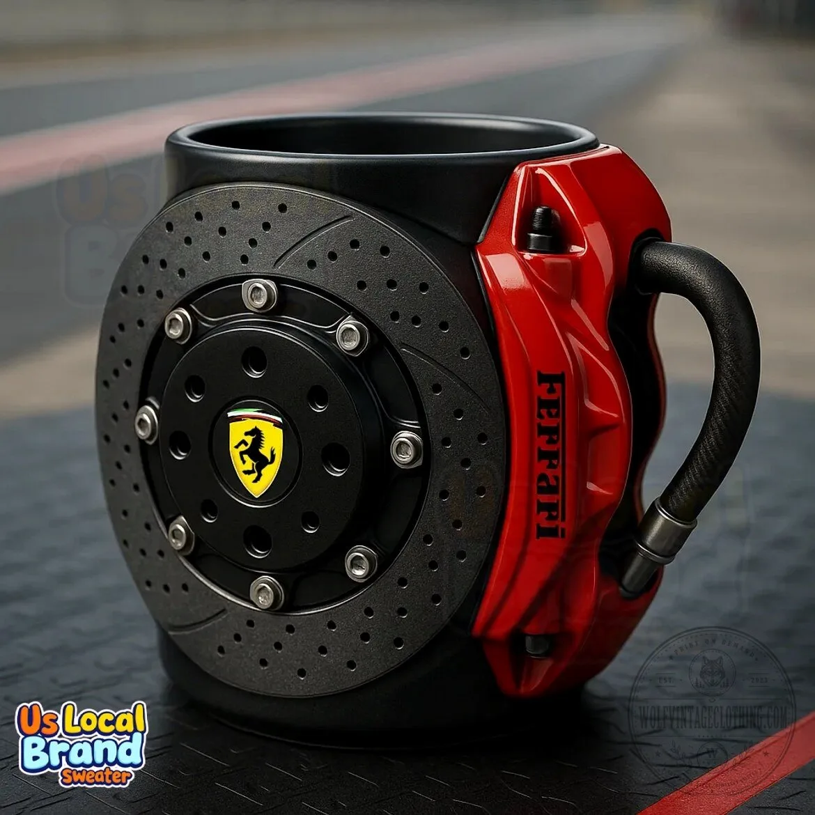 Ferrari Formula 1 Brake Caliper Racing Car Enthusiast Coffee Mug
