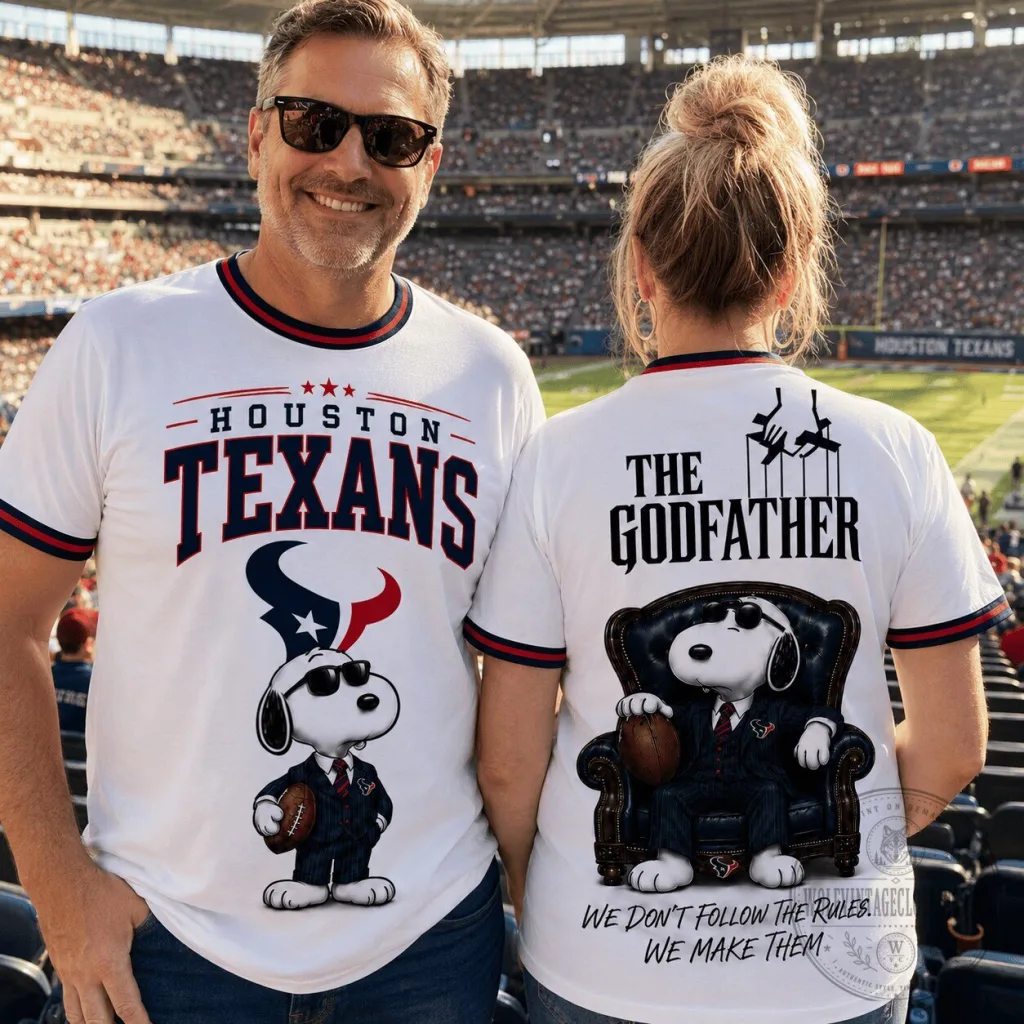 Houston Texans Football Snoopy Godfather Fan T-Shirt Houston Texans Football Snoopy Godfather Fan T-Shirt