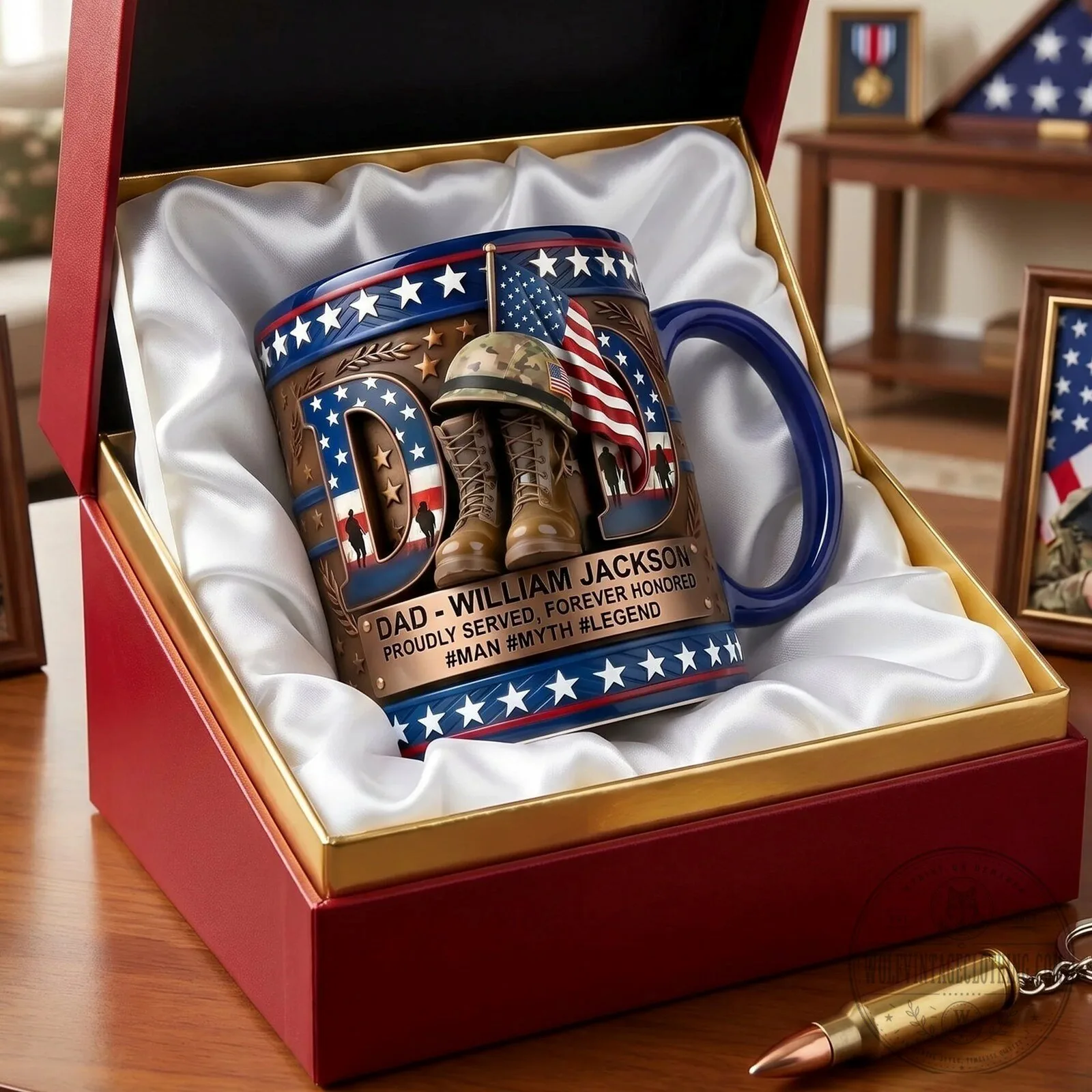 Proud Veteran Dad Personalized Coffee Mug - Military Soldier Father Gift 10 Proud Veteran Dad Personalized Coffee Mug - Military Soldier Father Gift
