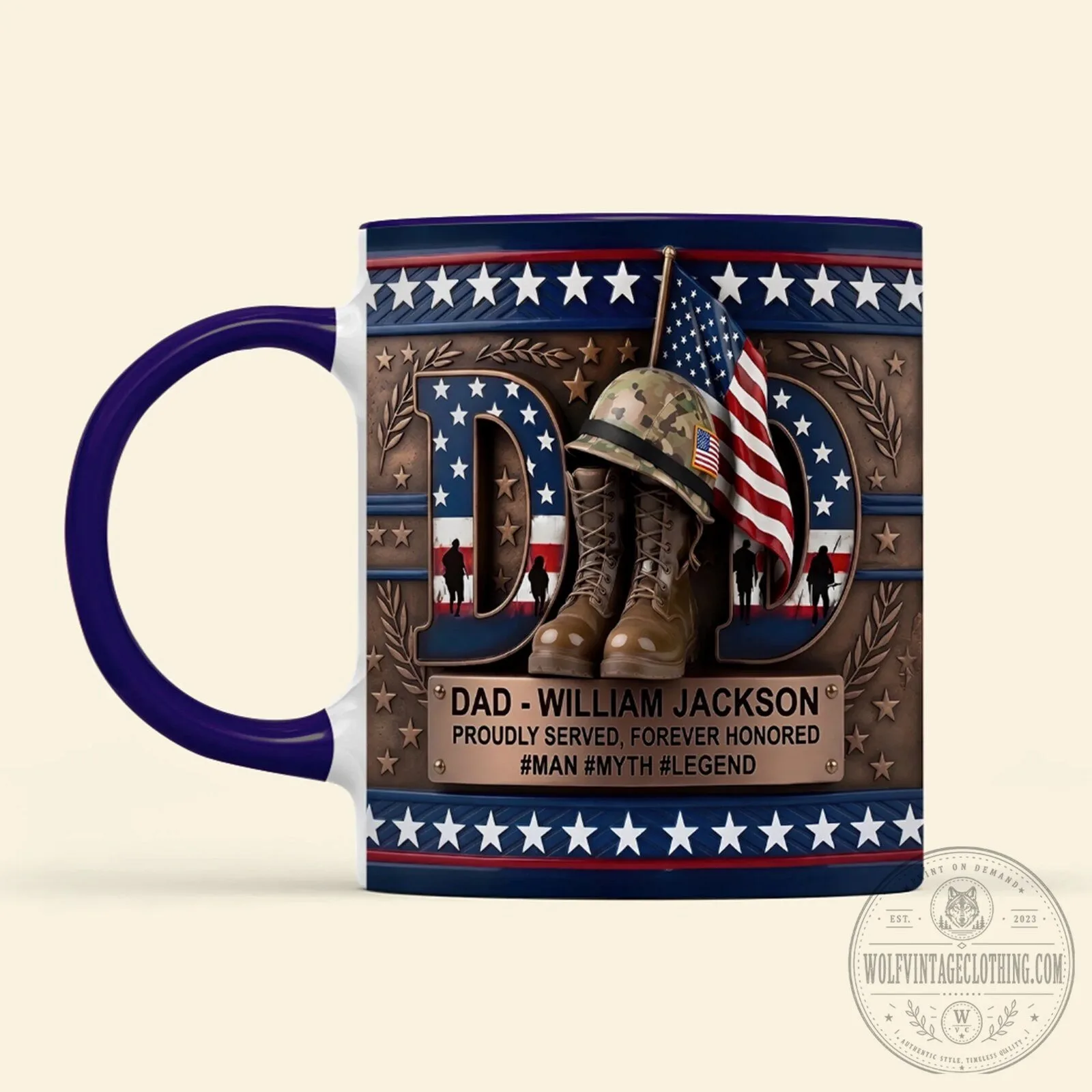 Proud Veteran Dad Personalized Coffee Mug - Military Soldier Father Gift 11 Proud Veteran Dad Personalized Coffee Mug - Military Soldier Father Gift