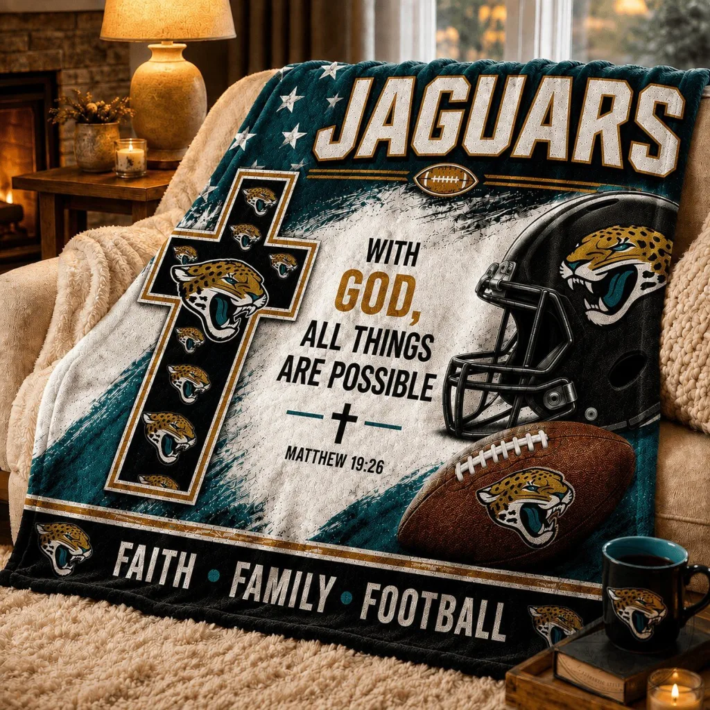 Jacksonville Jaguars Football Team All Things Are Possible Blanket Jacksonville Jaguars Football Team All Things Are Possible Blanket