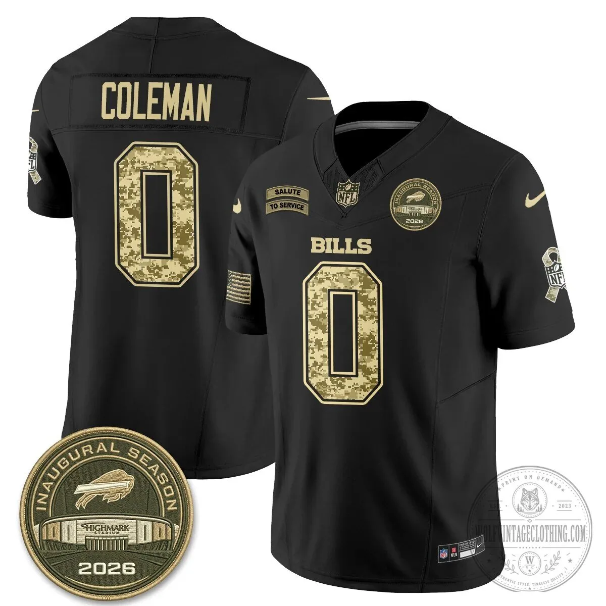 Buffalo Bills Josh Allen Salute To Service Inaugural Season Football Jersey 46 Buffalo Bills Josh Allen Salute To Service Inaugural Season Football Jersey