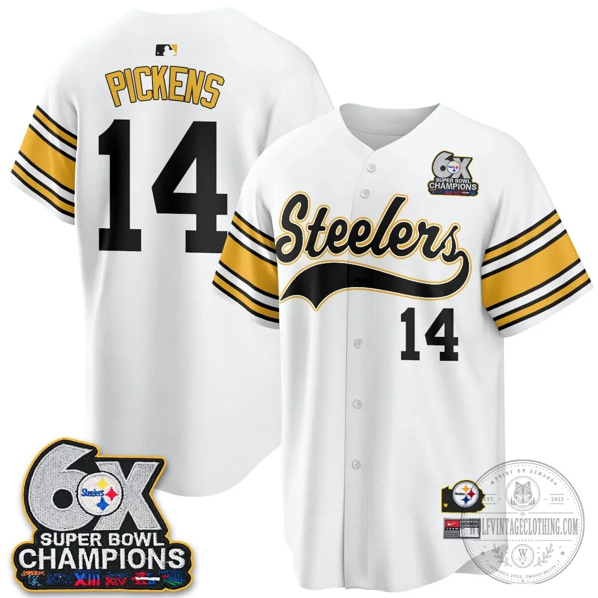 Pittsburgh Steelers Super Bowl Champions Baseball Jersey 143 Pittsburgh Steelers Super Bowl Champions Baseball Jersey