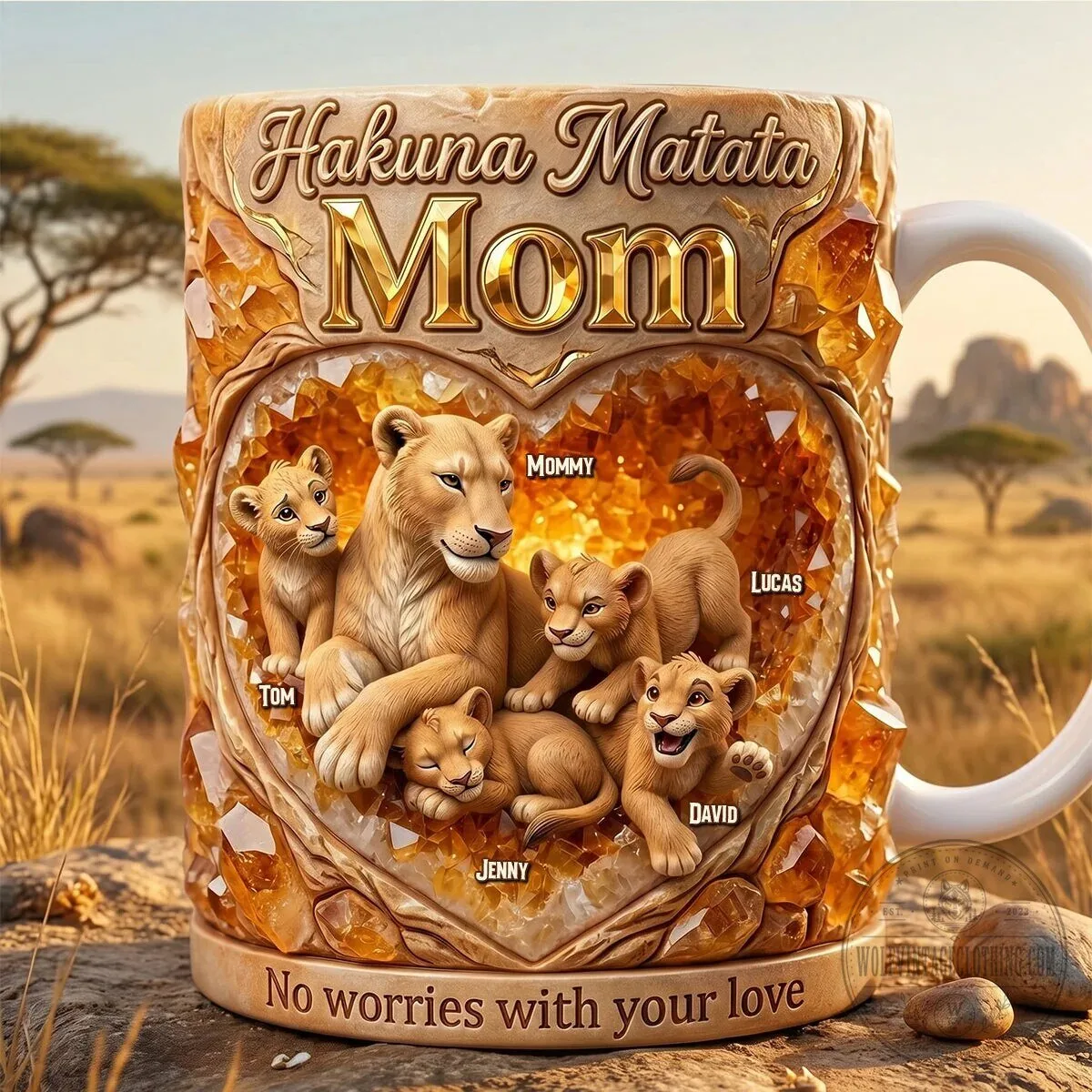 Hakuna Matata Mom Lion Family Personalized Coffee Mug 8 Hakuna Matata Mom Lion Family Personalized Coffee Mug