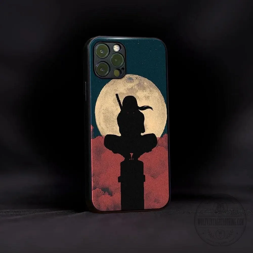Uchiha Itachi Shadow Silhouette Full Moon Anime Phone Case