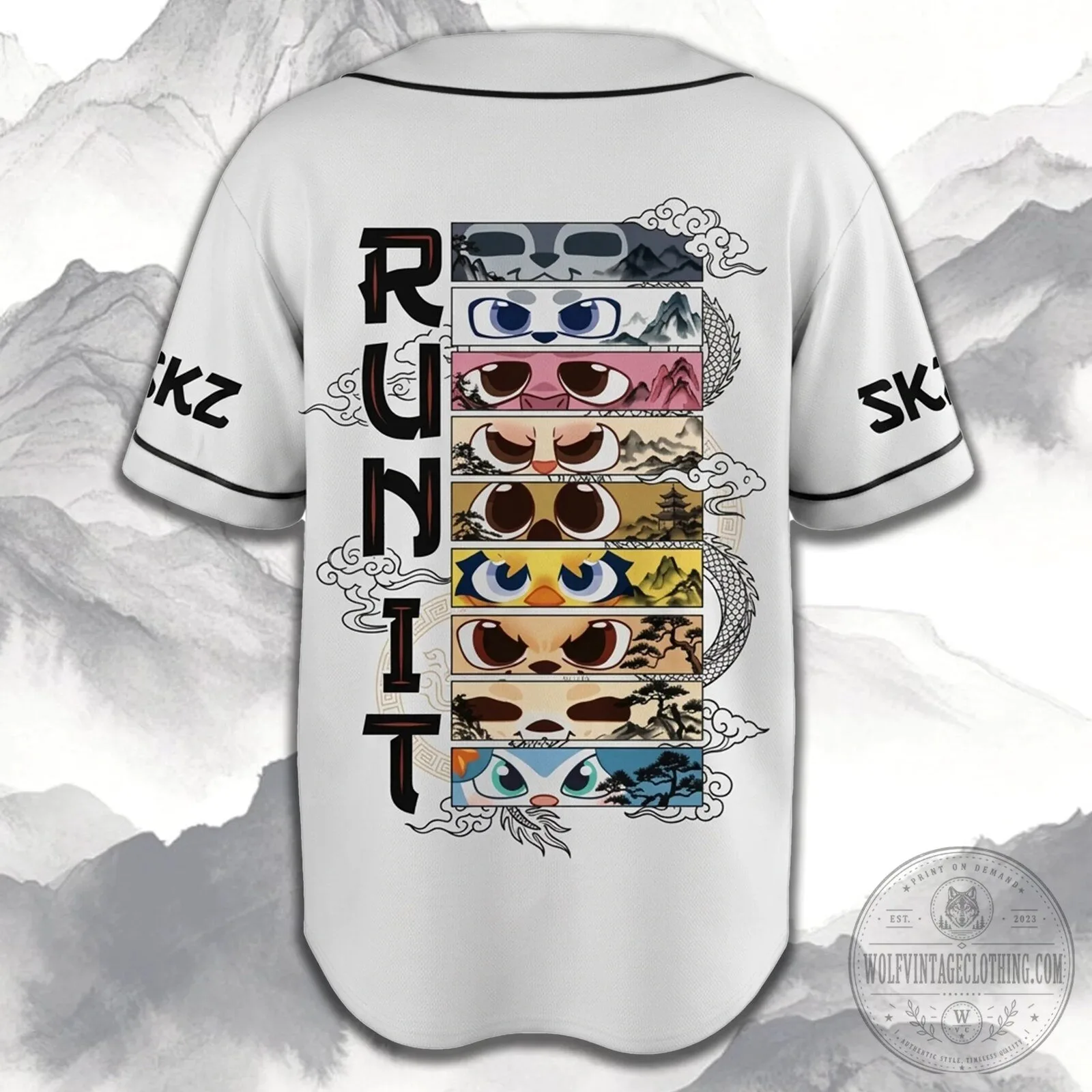 Stray Kids Run It K-Pop Music Group Baseball Jersey Streetwear Apparel 9 Stray Kids Run It K-Pop Music Group Baseball Jersey Streetwear Apparel