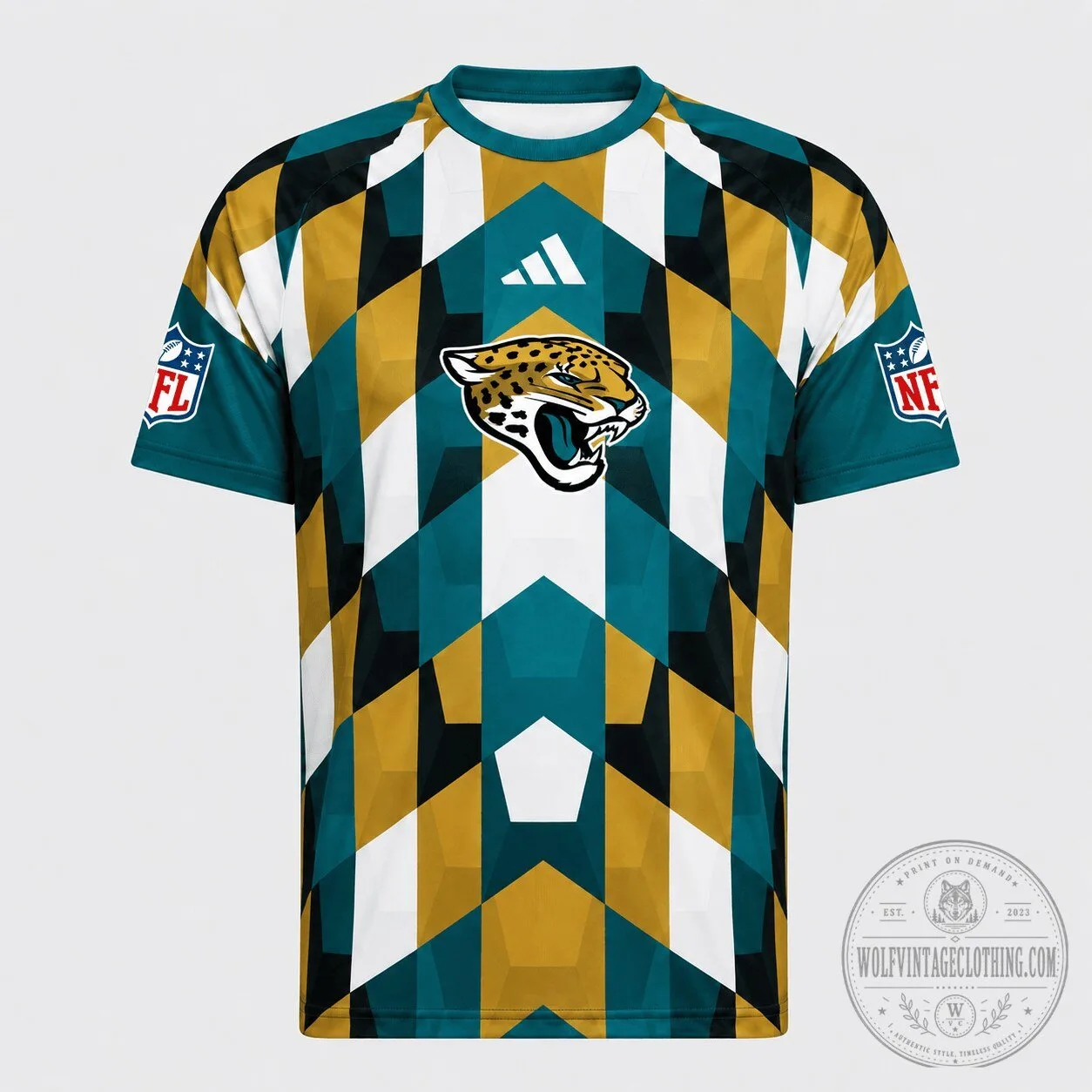 Jacksonville Jaguars NFL Fan Shirt Geometric Performance T-Shirt