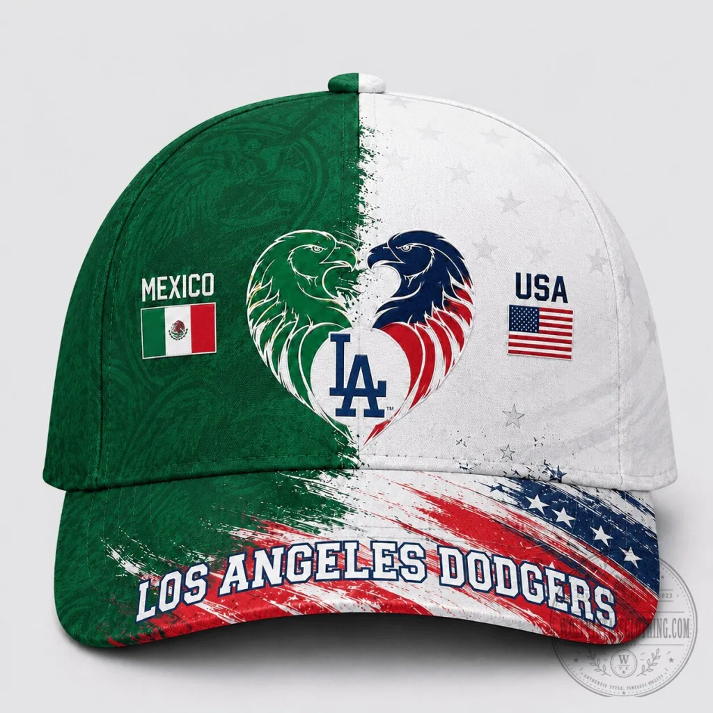 Mexico USA Los Angeles Dodgers Dual Pride Baseball Cap Mexico USA Los Angeles Dodgers Dual Pride Baseball Cap