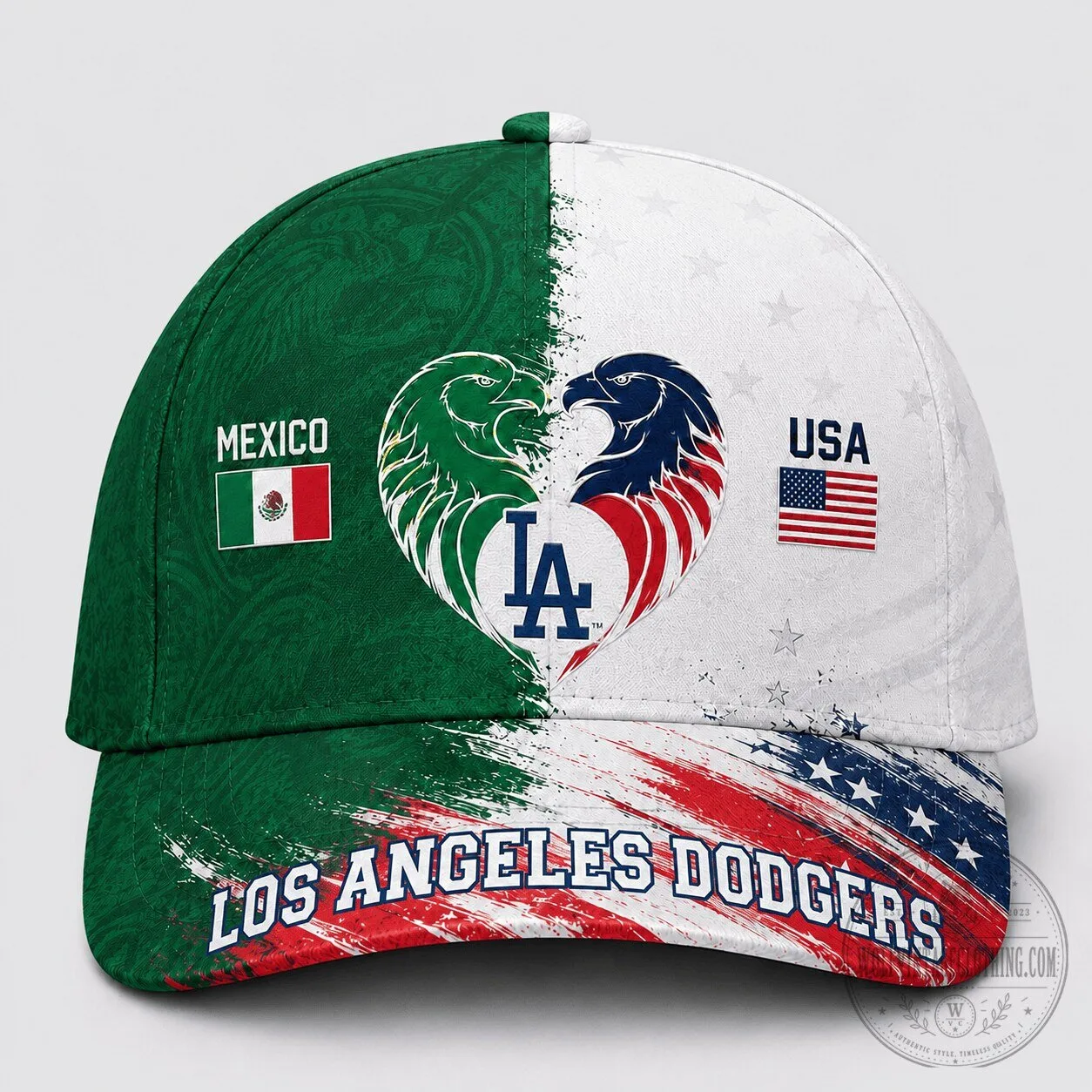 Mexico USA Los Angeles Dodgers Dual Pride Baseball Cap