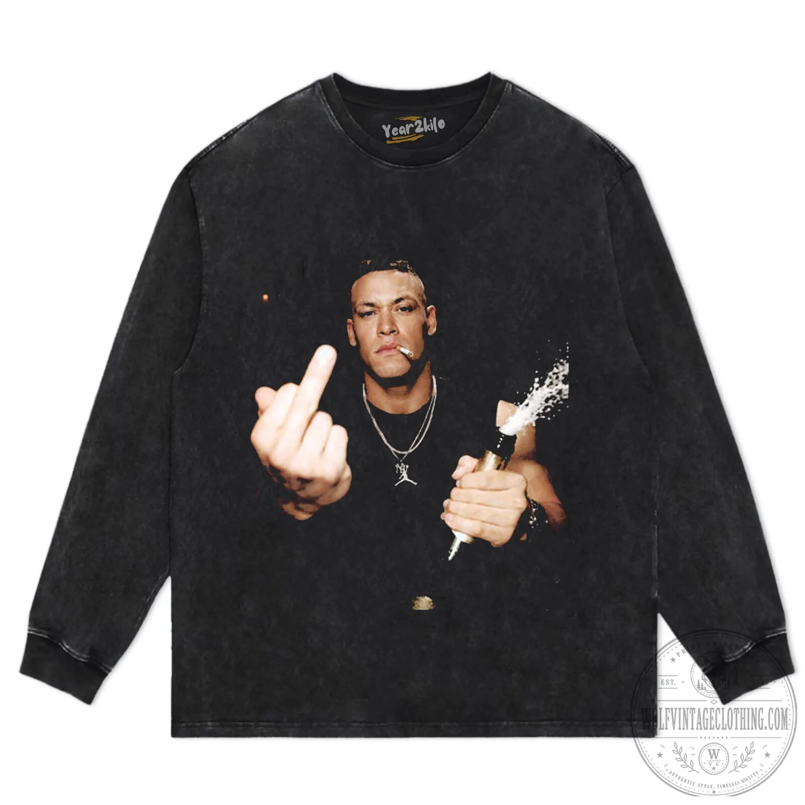 Aaron Judge Middle Finger Champagne Celebration Black T-Shirt 16 Aaron Judge Middle Finger Champagne Celebration Black T-Shirt