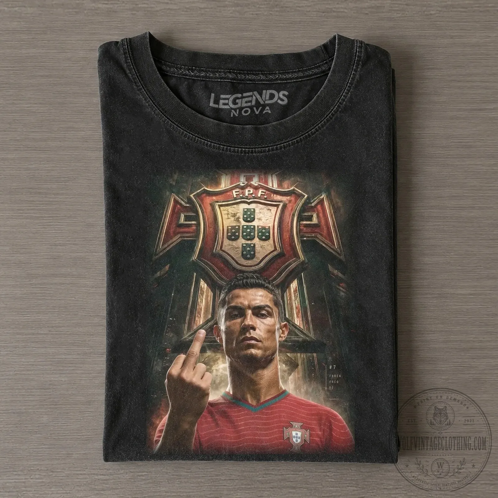 Graphic T-Shirt Featuring Cristiano Ronaldo: Portugal Football Legend 2 Graphic T-Shirt Featuring Cristiano Ronaldo: Portugal Football Legend