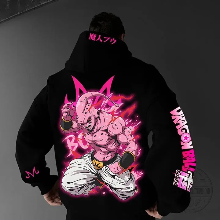 Dragon Ball Super Majin Buu Anime Character Graphic Print Hoodie