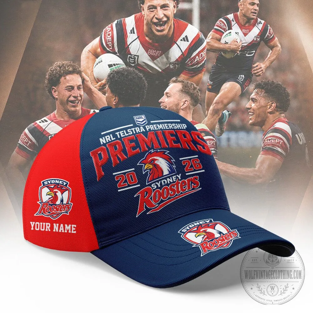 Sydney Roosters NRL Telstra Premiership Premiers 2026 Baseball Cap Hat