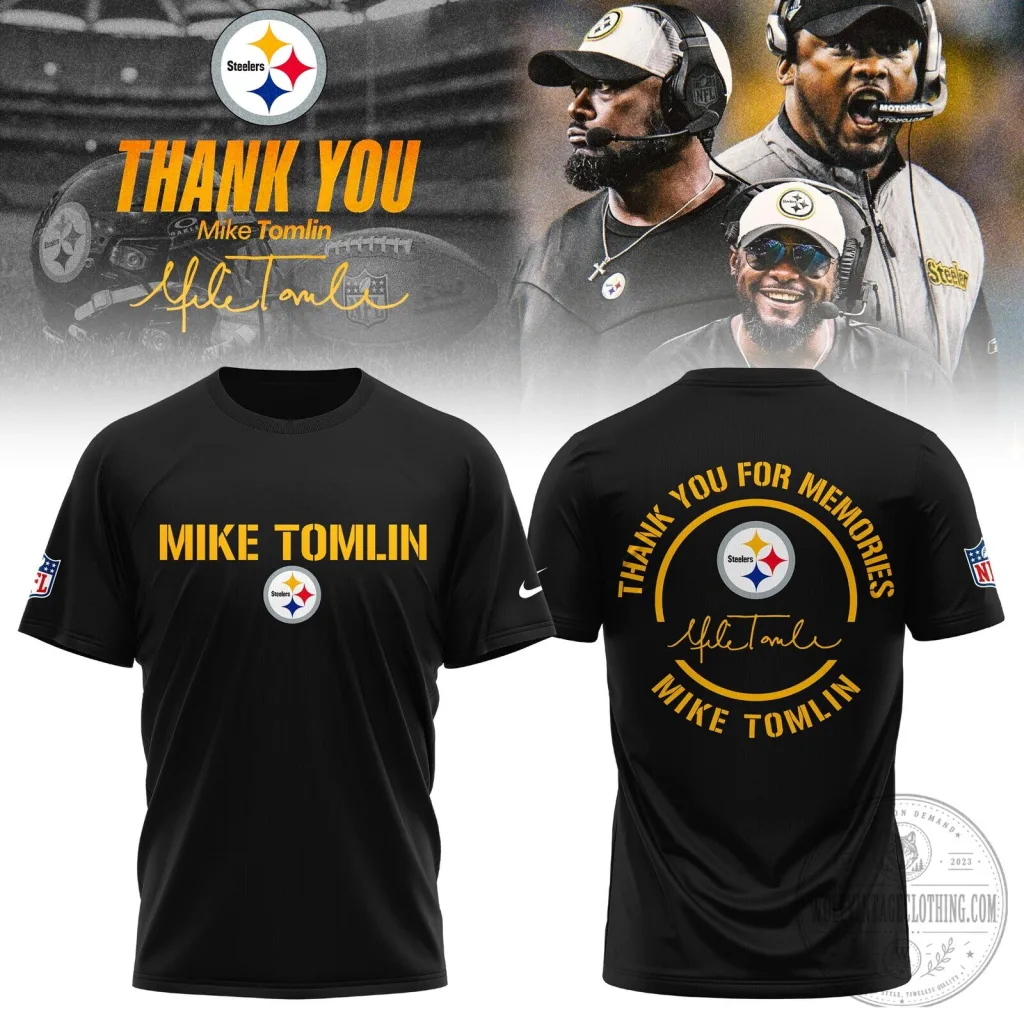 Pittsburgh Steelers Coach Mike Tomlin Thank You T-Shirt Pittsburgh Steelers Coach Mike Tomlin Thank You T-Shirt