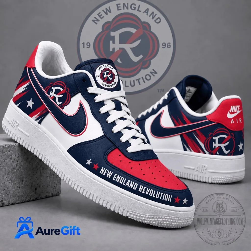 New England Revolution Soccer Team Custom Designed Athletic Shoes New England Revolution Soccer Team Custom Designed Athletic Shoes