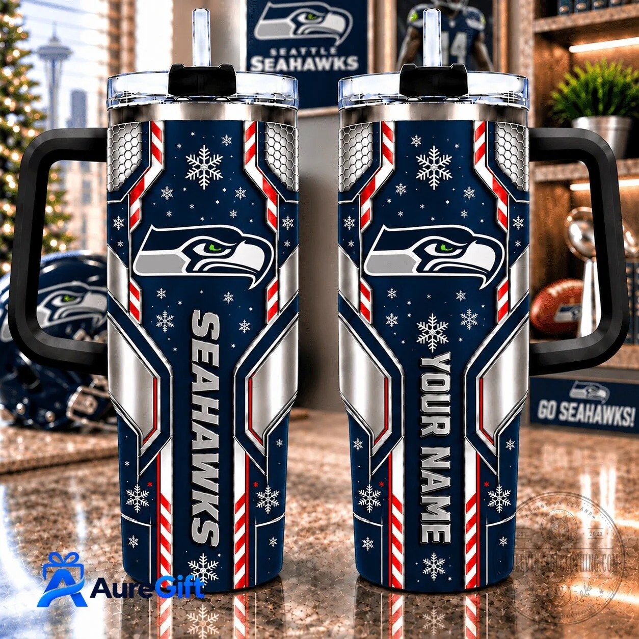 Seattle Seahawks NFL Christmas Kick Off Personalized Tumbler 5 Seattle Seahawks NFL Christmas Kick Off Personalized Tumbler