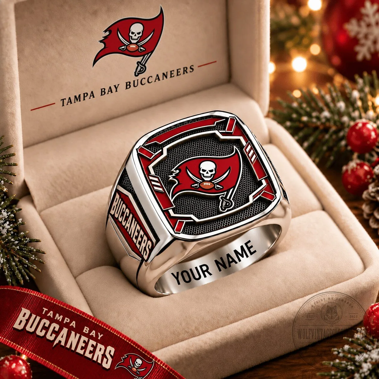 Tampa Bay Buccaneers Football Team Personalized Engraved Ring 2 Tampa Bay Buccaneers Football Team Personalized Engraved Ring