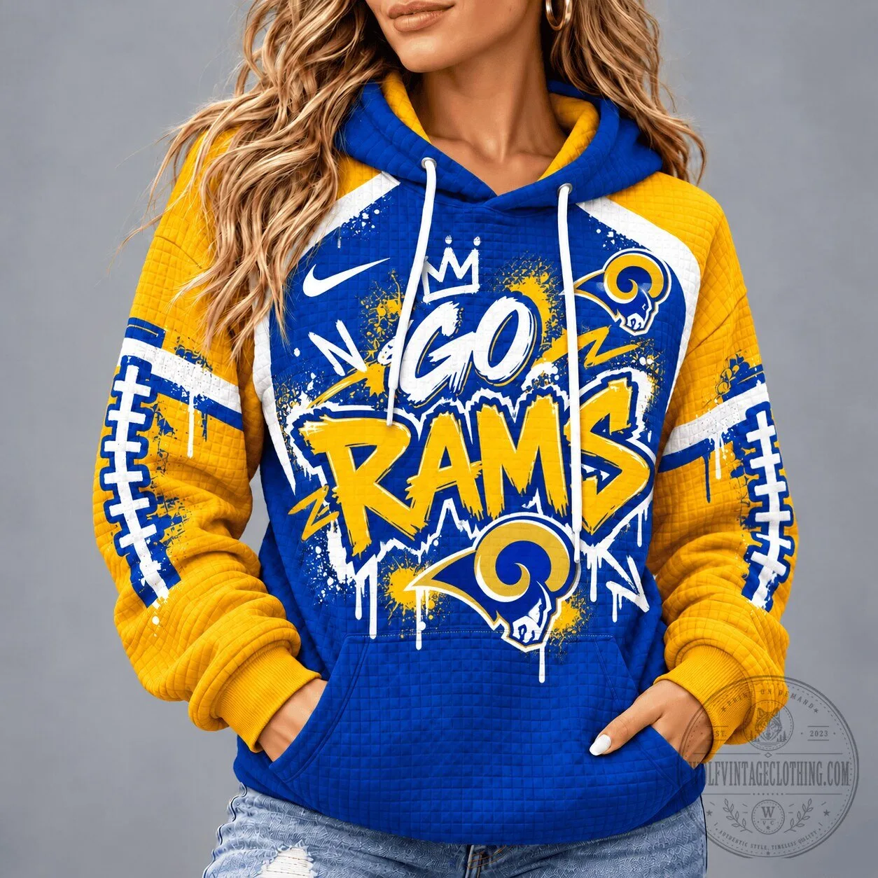 Los Angeles Rams Go Rams Graffiti Style Football Fan Hoodie 2 Los Angeles Rams Go Rams Graffiti Style Football Fan Hoodie