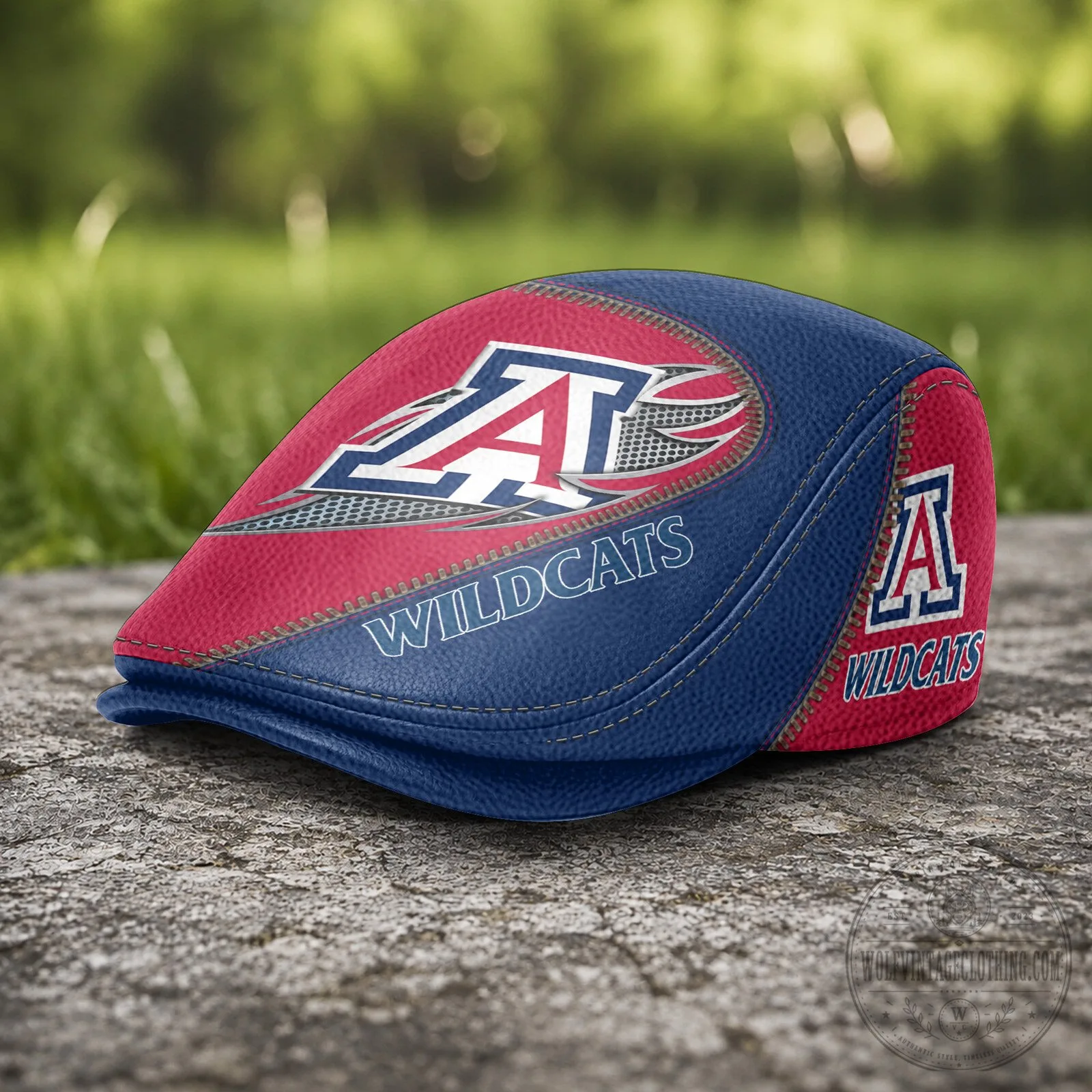 Arizona Wildcats NCAA Golf Flat Cap for Men and Women 9 Arizona Wildcats NCAA Golf Flat Cap for Men and Women