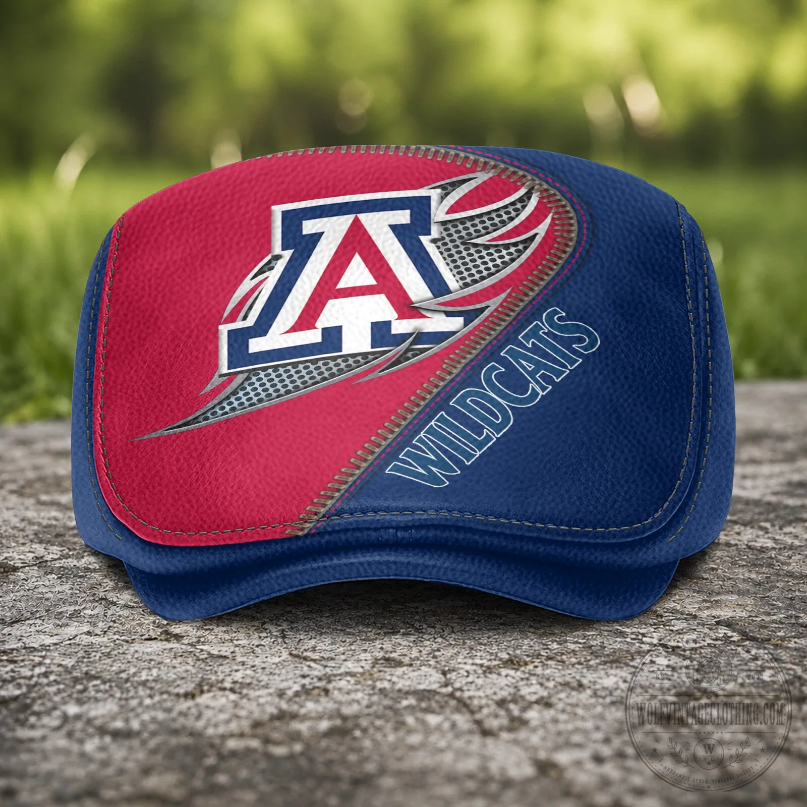 Arizona Wildcats NCAA Golf Flat Cap for Men and Women 10 Arizona Wildcats NCAA Golf Flat Cap for Men and Women