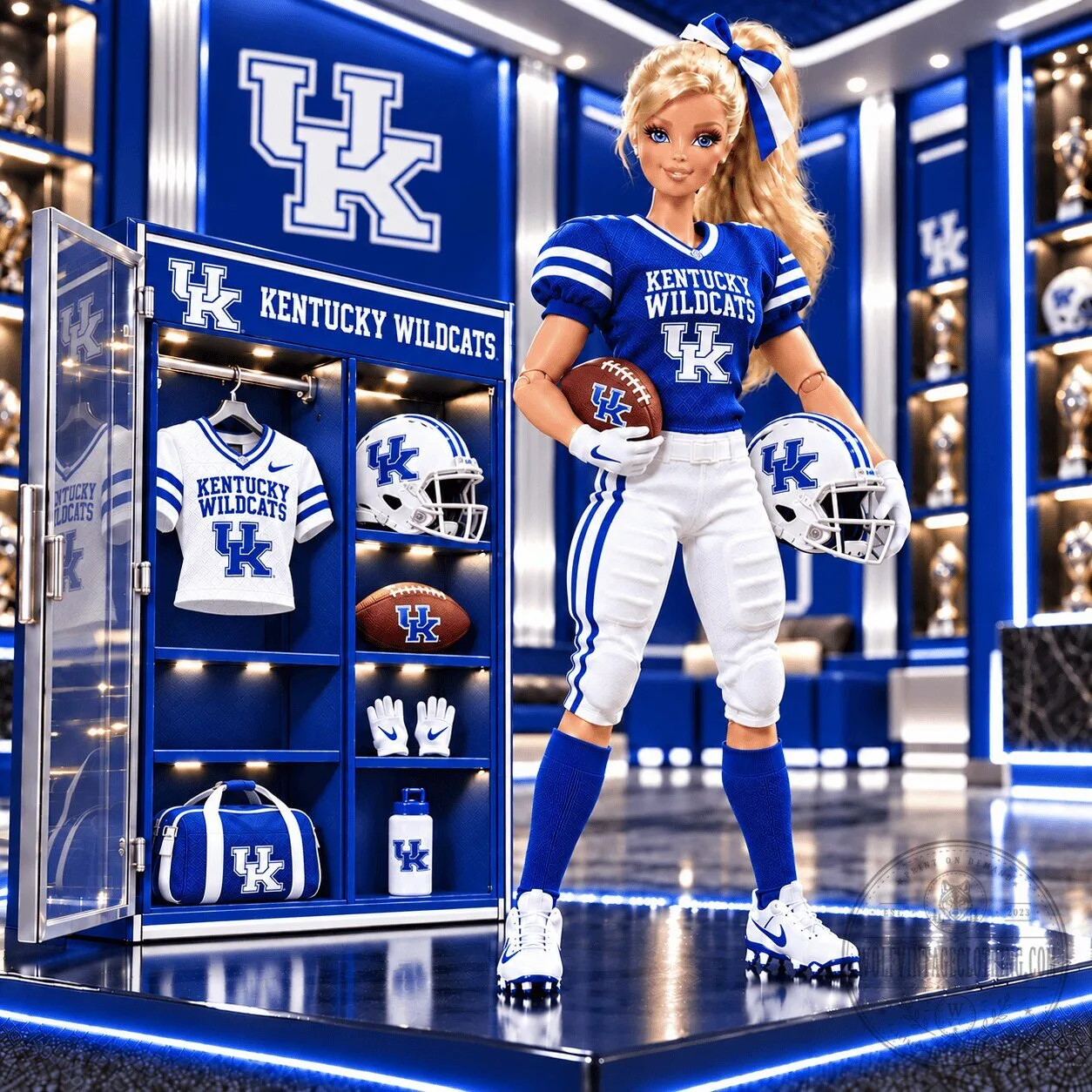 Kentucky Wildcats Football Barbie Doll Collectible Figure