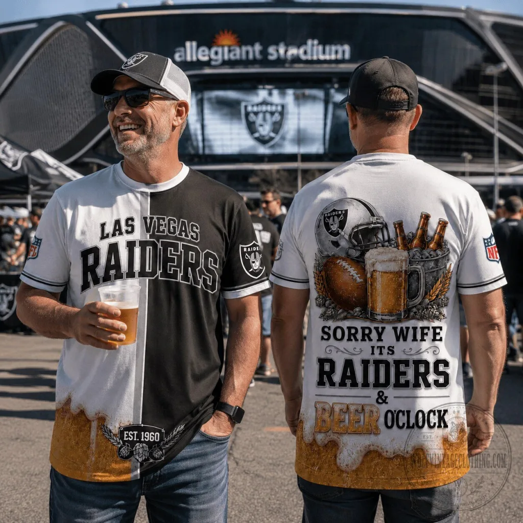 Las Vegas Raiders Match Day And Beer Time Funny Sports Fan T-Shirt Las Vegas Raiders Match Day And Beer Time Funny Sports Fan T-Shirt