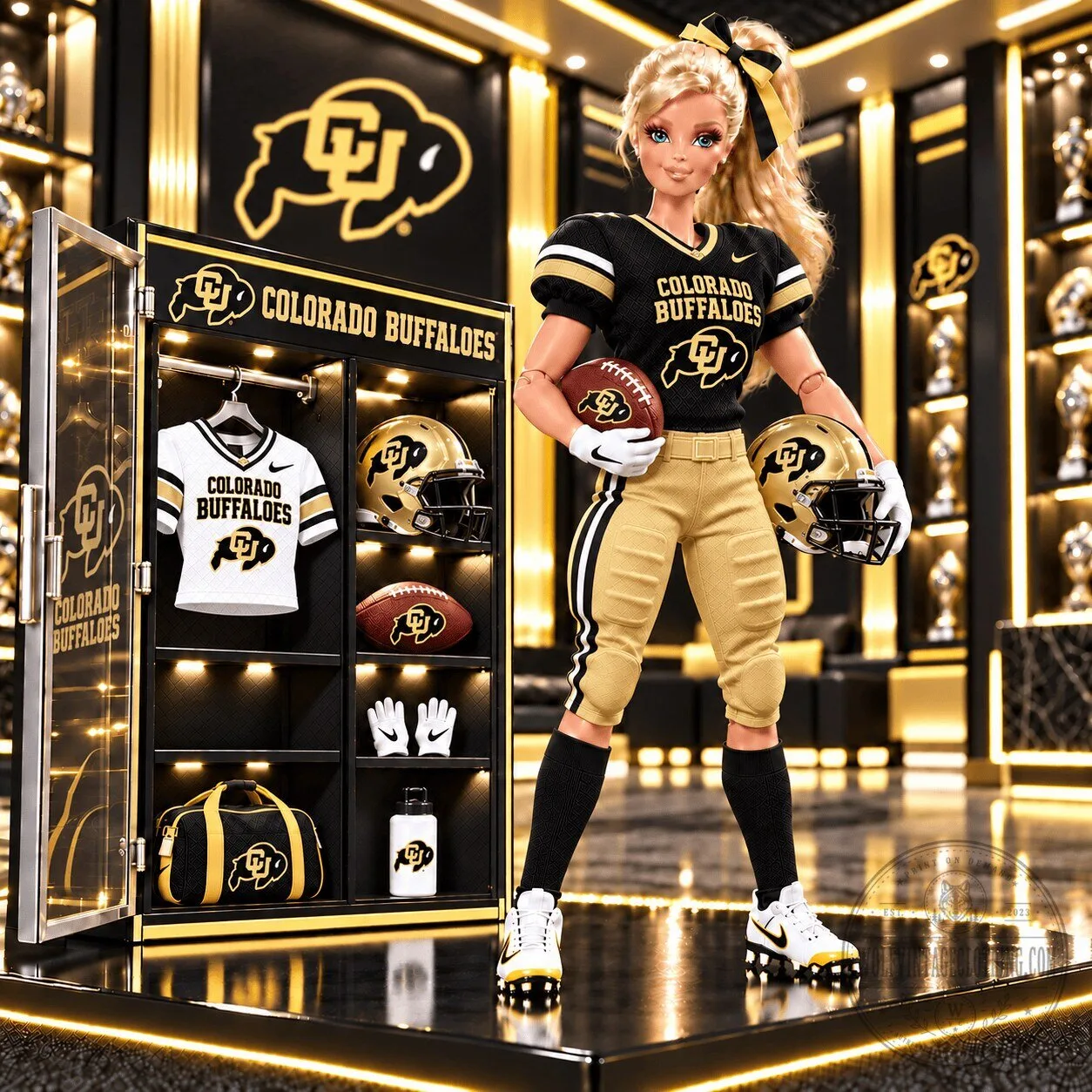 Colorado Buffaloes Barbie Football Player Doll