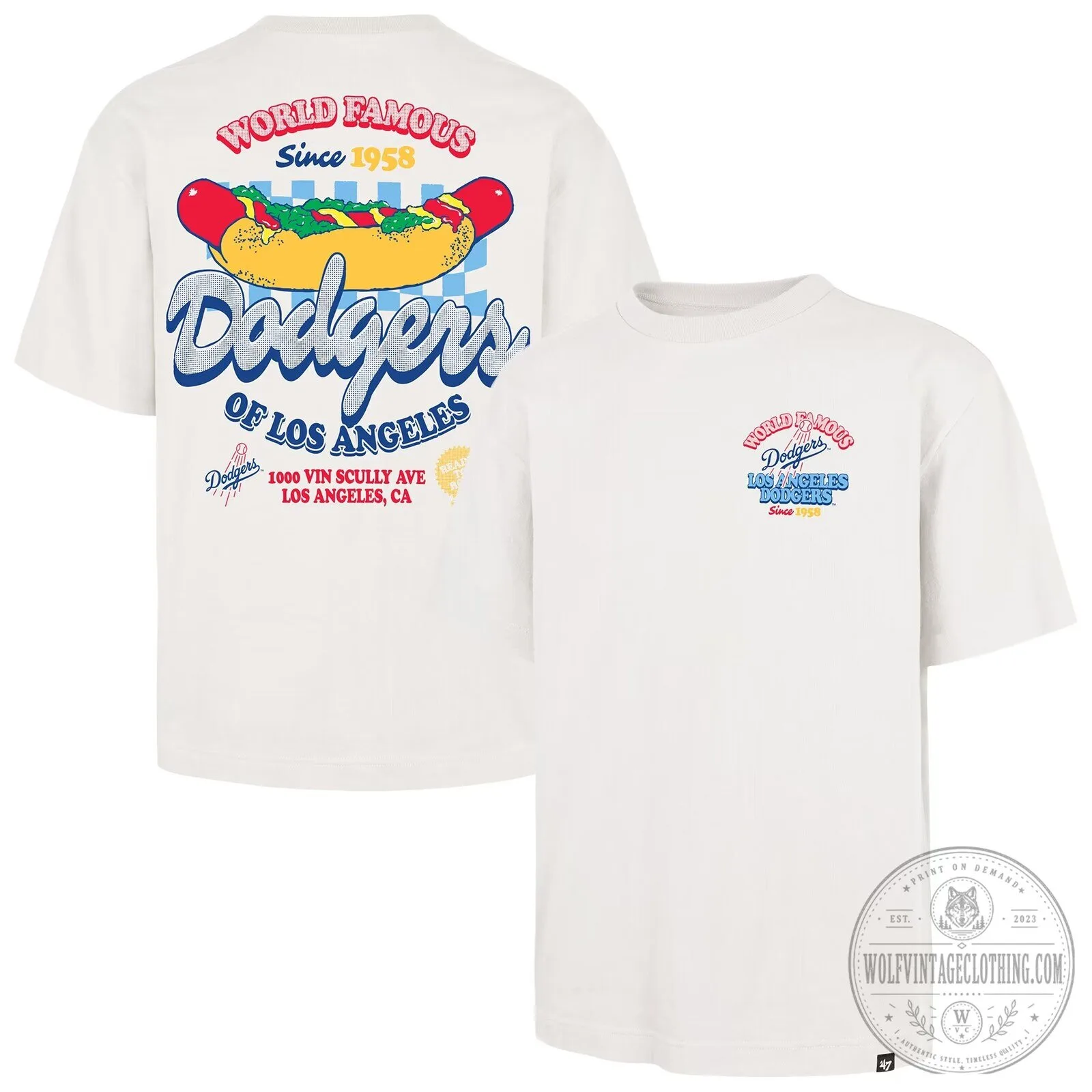 Dodgers x Cream Glizzy Vintage T-Shirt 1 Dodgers x Cream Glizzy Vintage T-Shirt