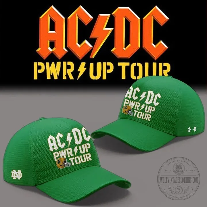 2026 Green Polo Shirt for Notre Dame Football AC/DC Power Up Tour 12 2026 Green Polo Shirt for Notre Dame Football AC/DC Power Up Tour