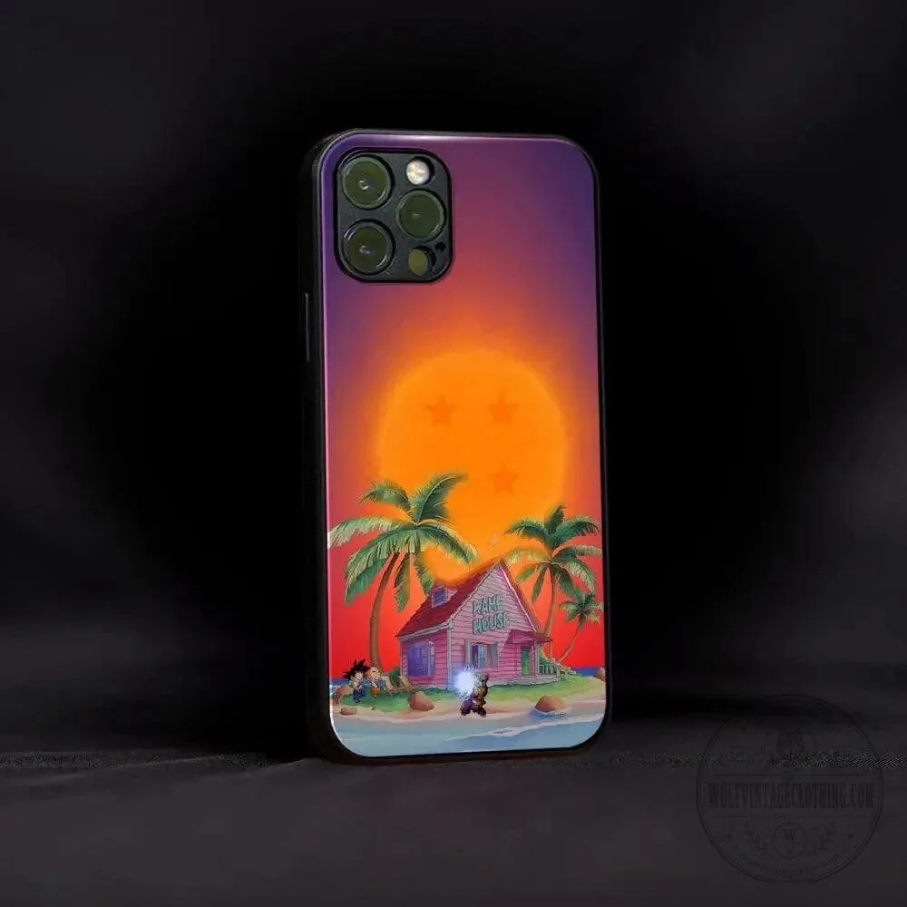 Dragon Ball Z Kame House Sunset Scene iPhone Case