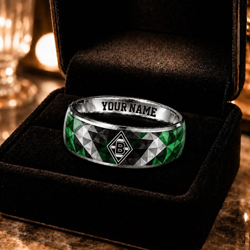 Borussia Monchengladbach Bundesliga Personalized Custom Name Ring Borussia Monchengladbach Bundesliga Personalized Custom Name Ring