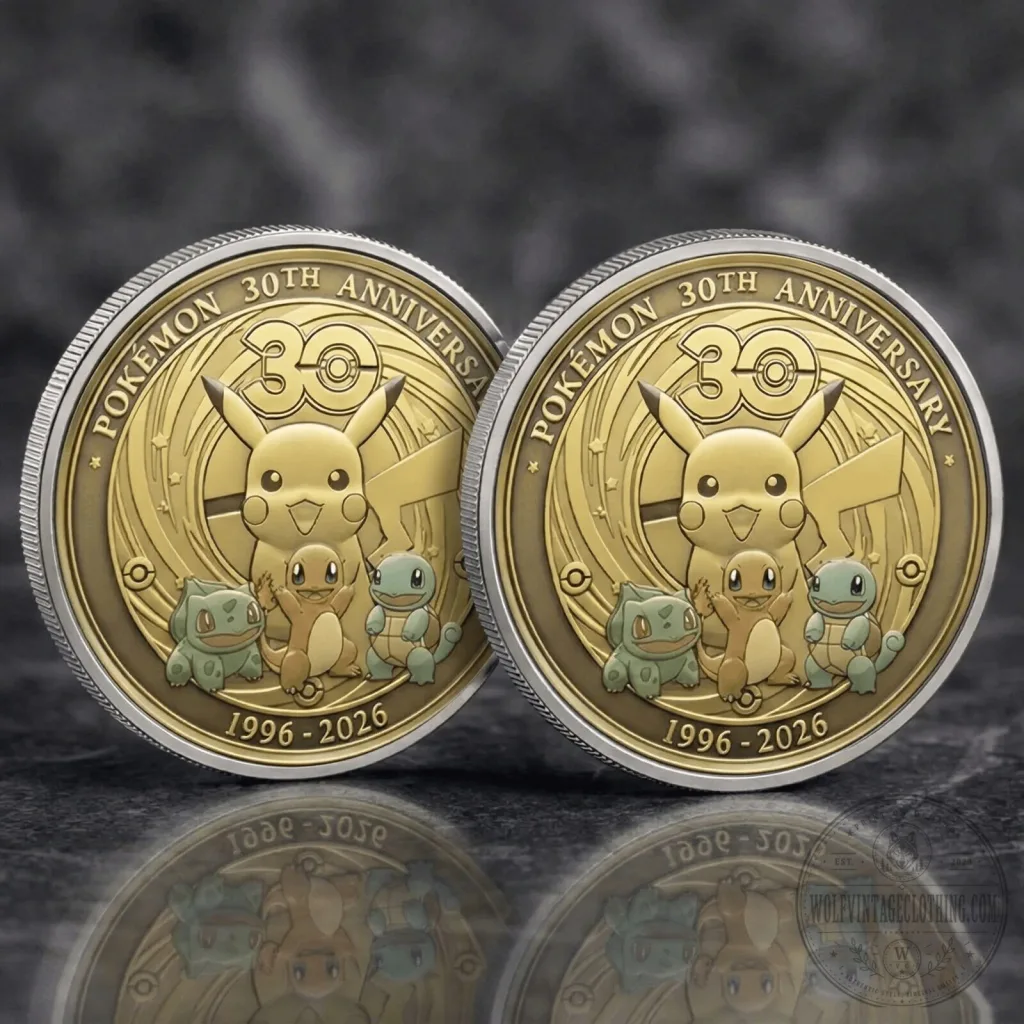 Celebrating 30 Years of Pokemon Commemorative Coin featuring Pikachu, Squirtle, Charmander, Bulbasaur Celebrating 30 Years of Pokemon: Commemorative Coin featuring Pikachu, Squirtle, Charmander, Bulbasaur