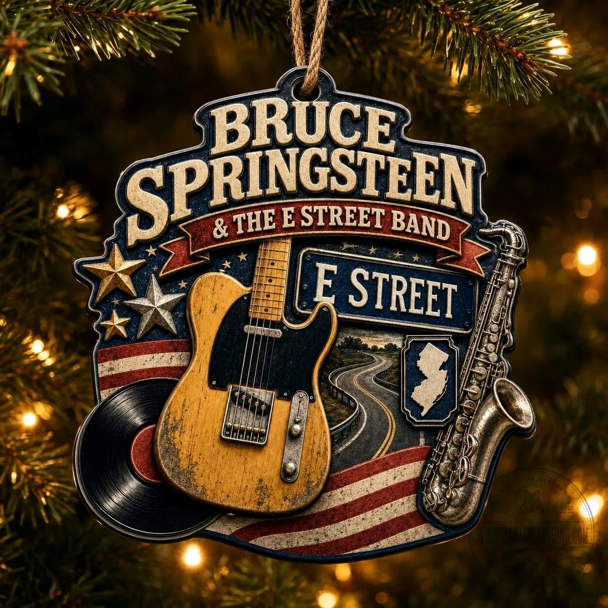 Bruce Springsteen & The E Street Band Americana Christmas Tree Ornament 1 Bruce Springsteen & The E Street Band Americana Christmas Tree Ornament