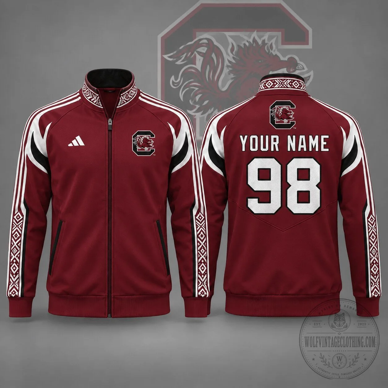 South Carolina Gamecocks Personalized Tradition Line Full-Zip Track Jacket