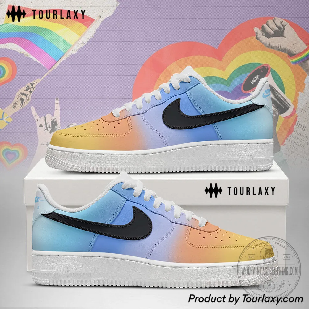 Pride Month LGBT Community Rainbow Gradient Air Force One Shoes 3 Pride Month LGBT Community Rainbow Gradient Air Force One Shoes