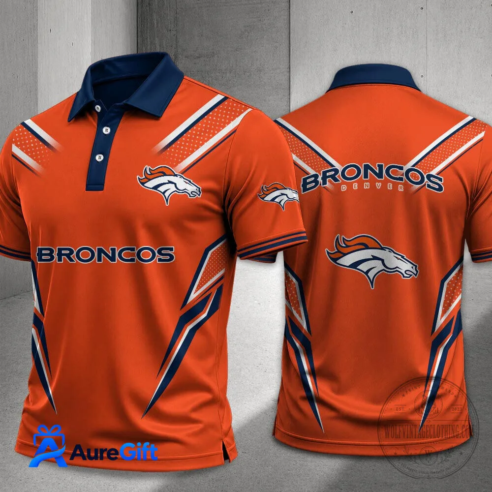 Denver Broncos Football Team Orange Polo Shirt 1 Denver Broncos Football Team Orange Polo Shirt