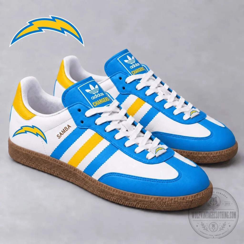 Los Angeles Chargers National Football League Team Logo Samba Shoes Los Angeles Chargers National Football League Team Logo Samba Shoes