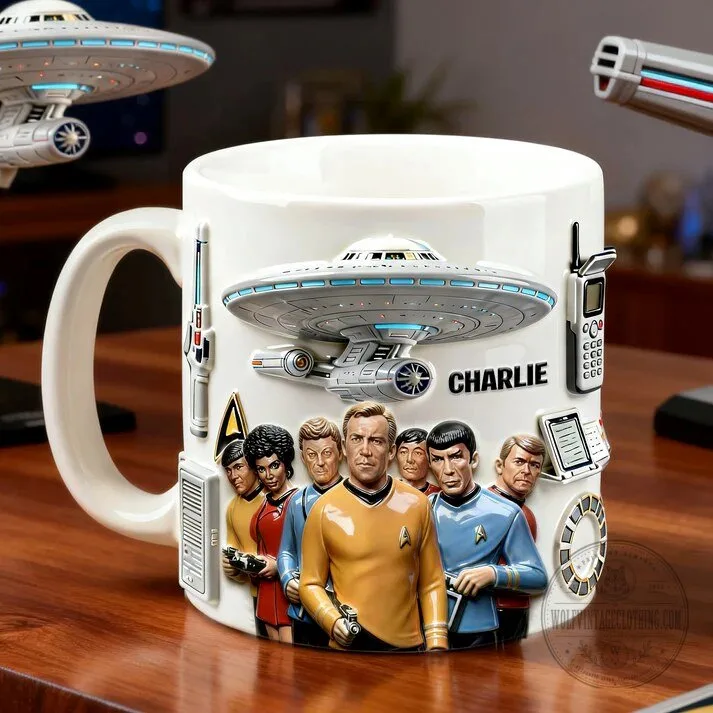 Star Trek Original Series Enterprise 60th Anniversary Personalized Mug