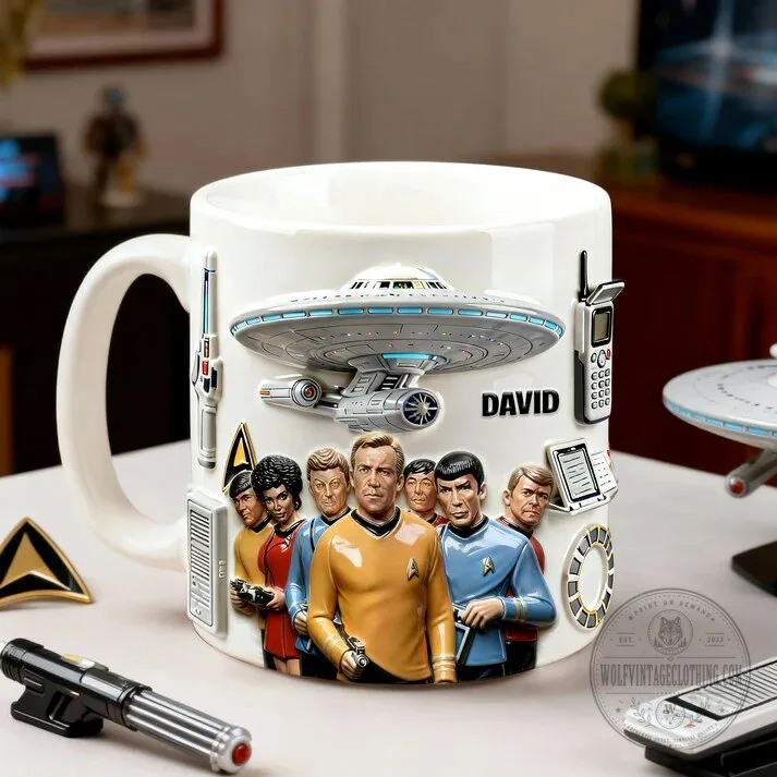 Star Trek Original Series Enterprise 60th Anniversary Personalized Mug 11 Star Trek Original Series Enterprise 60th Anniversary Personalized Mug