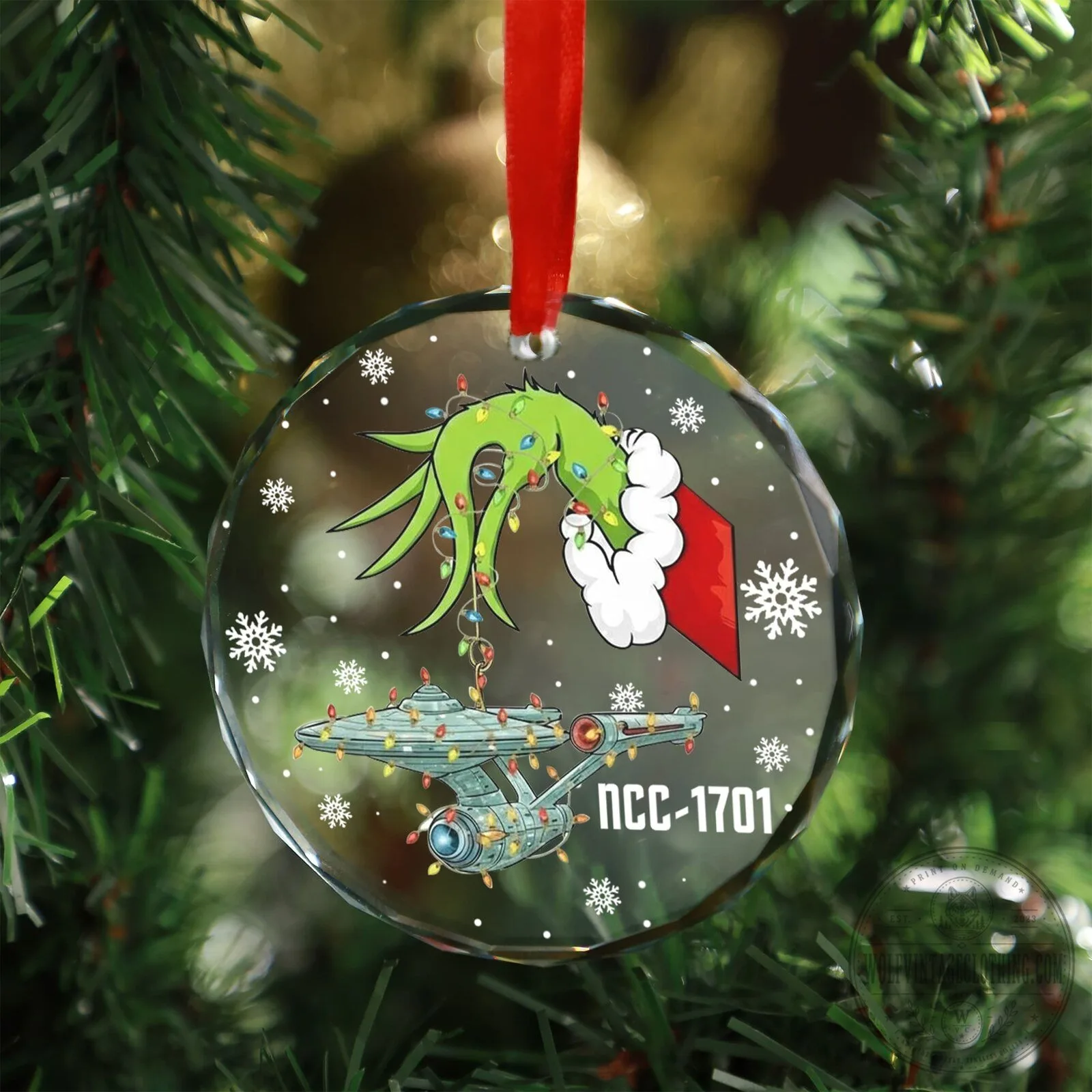 Grinch Stealing Starship Enterprise Christmas Tree Ornament 11 Grinch Stealing Starship Enterprise Christmas Tree Ornament