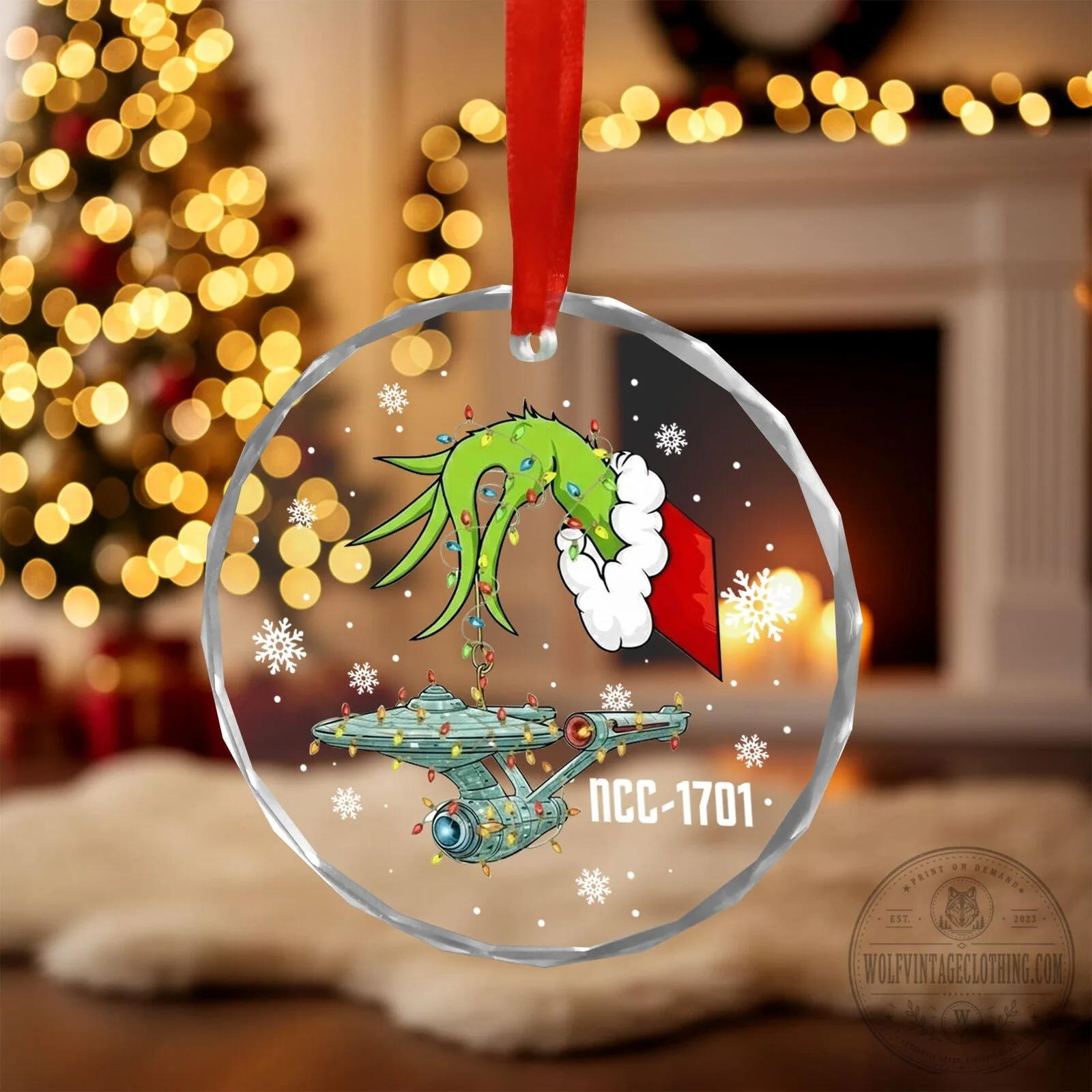 Grinch Stealing Starship Enterprise Christmas Tree Ornament 13 Grinch Stealing Starship Enterprise Christmas Tree Ornament