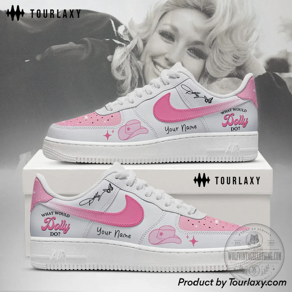 Dolly Parton What Would Dolly Do Custom Name Pink Sneakers