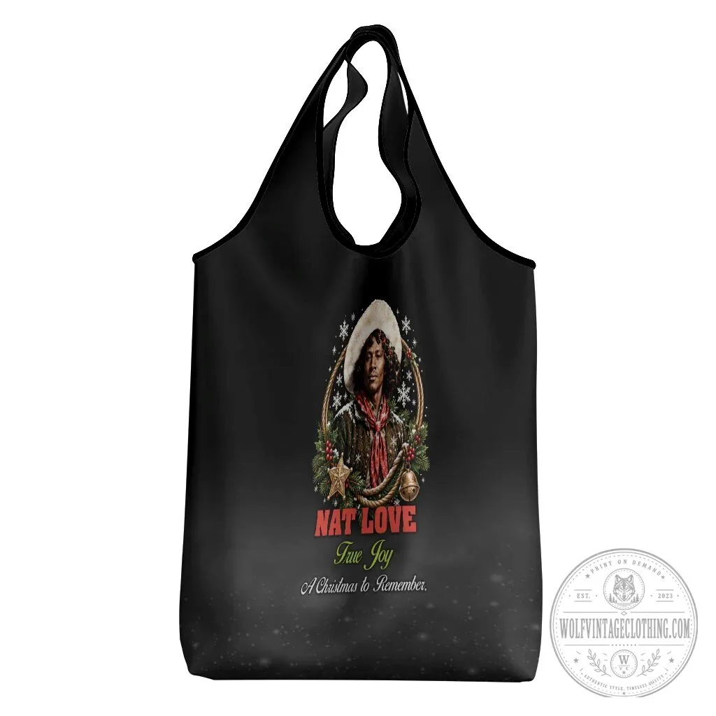 Nat Love Wild West Christmas True Joy African American Cowboy Holiday Reusable Grocery Bag 13 Nat Love Wild West Christmas True Joy African American Cowboy Holiday Reusable Grocery Bag